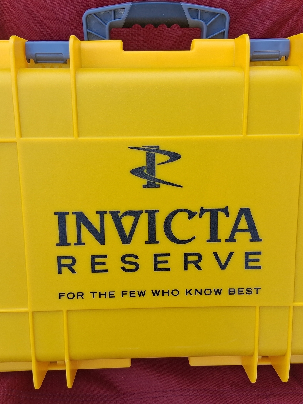 Invicta Reserve Yellow Travel Case with Gray Handle Accents